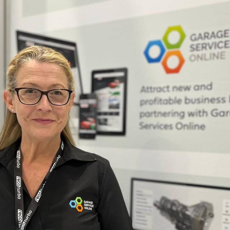 Alex Vere on the Castrol stand at Automechanika