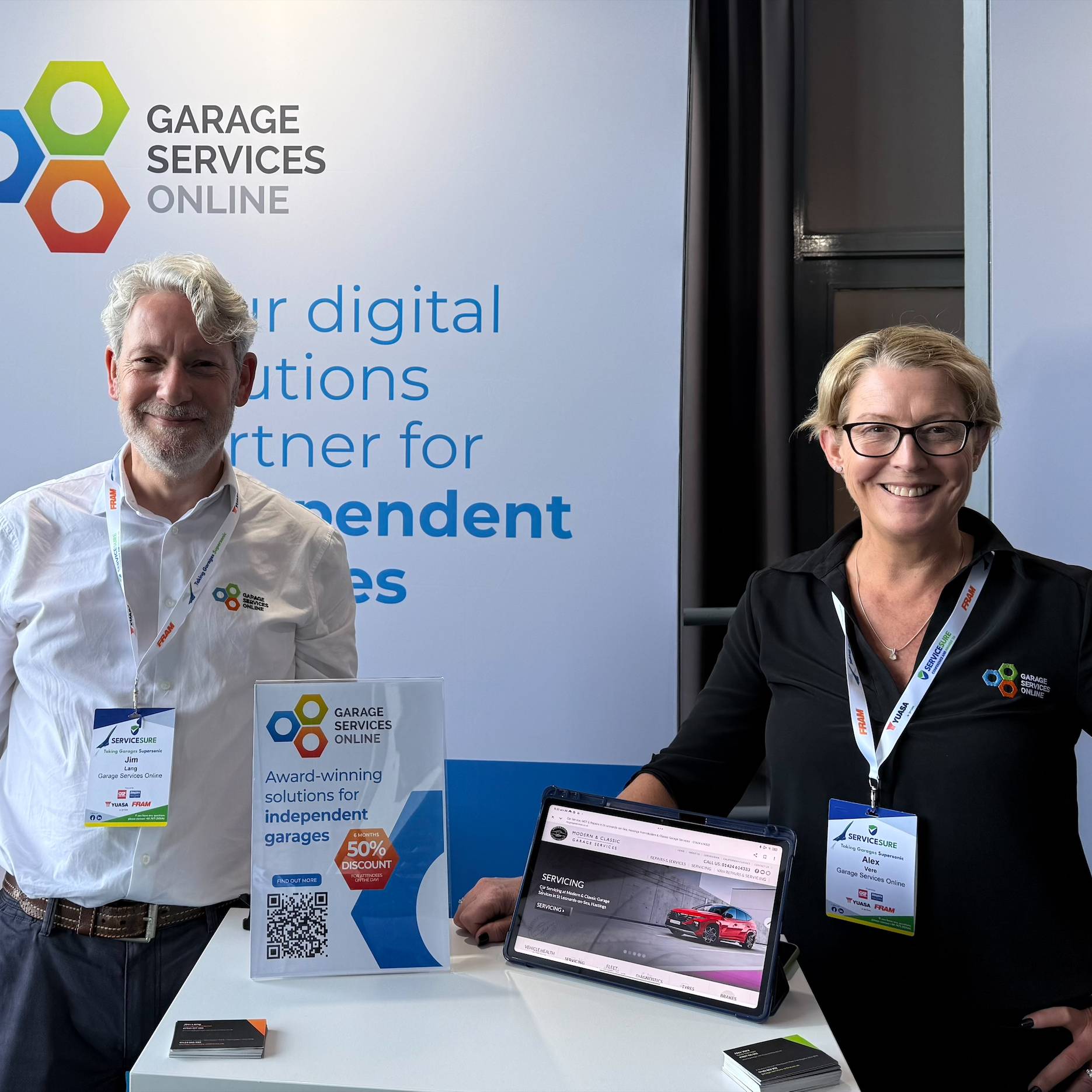 Jim Lang and Alex Vere, Garage Services Online