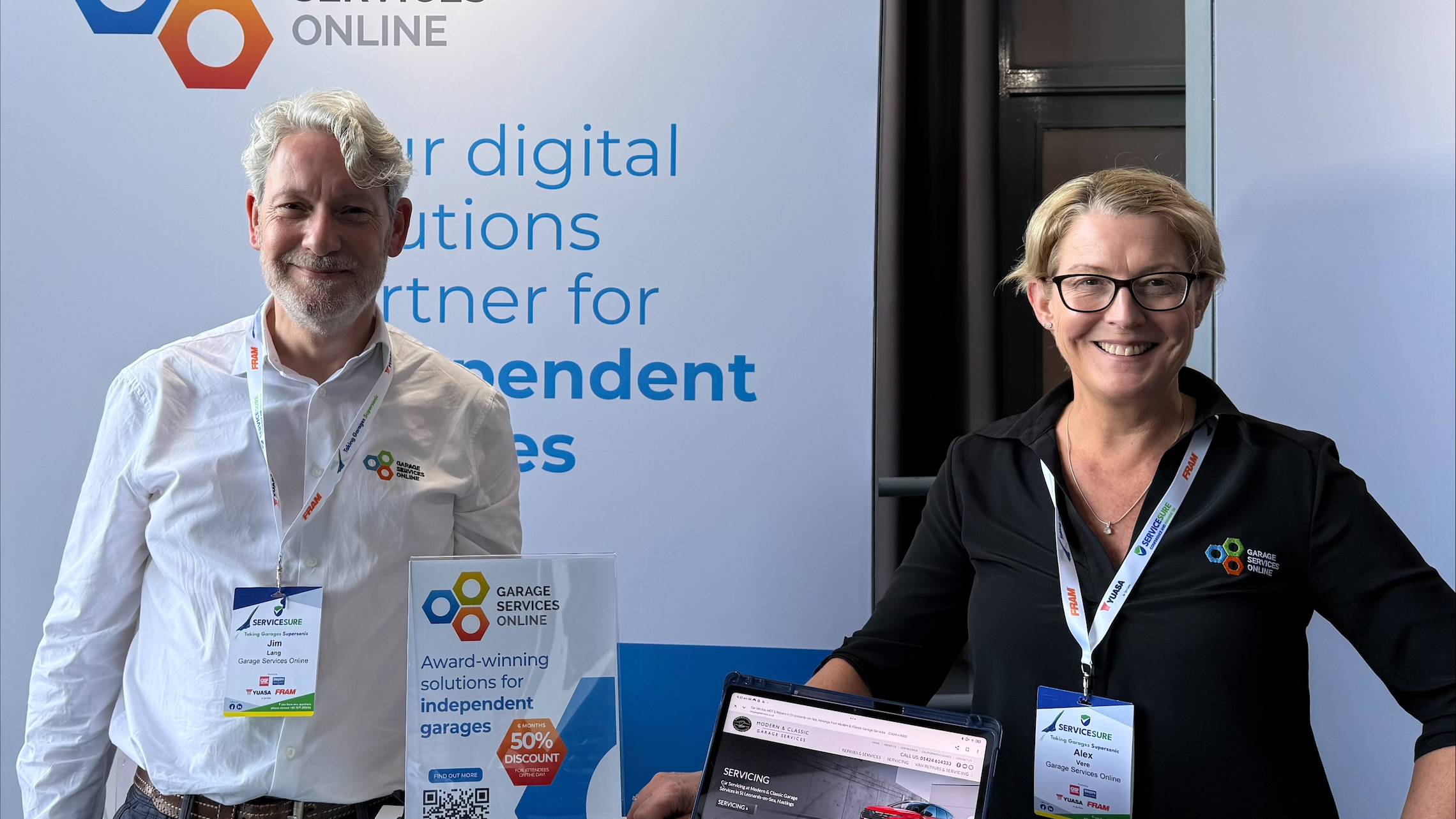 Jim Lang and Alex Vere, Garage Services Online