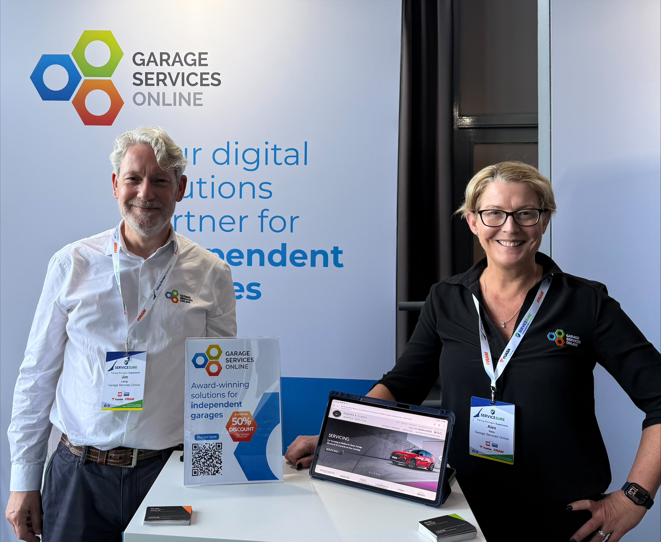 Jim Lang and Alex Vere, Garage Services Online